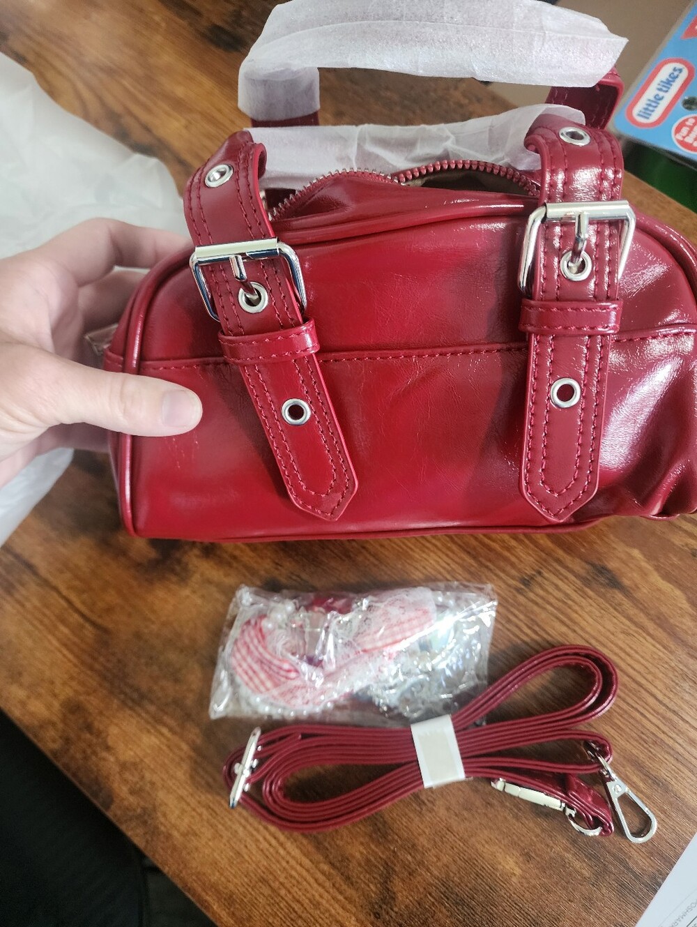 #1 Bestseller In Vintage Women Top Handle Bags. Red Women's Convertible Satchel